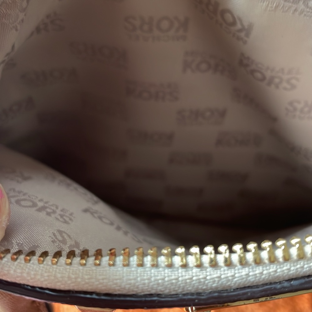Michael Kors Studded Signature Satchel – Vanilla/Tan – Gold Hardware - Picture 6 of 6